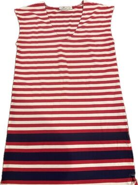 Vineyard Vines Red and White Striped Sleeveless Dress